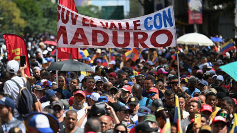 مظاهرة لمؤيدي الرئيس الفنزويلي في كاراكاس