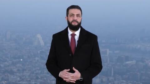 الرئيس السوري أحمد الشرع على سفح جبل قاسيون.